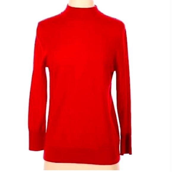 Anthropologie Moth Wool Blend Mock Neck Turtleneck XS -158 - Picture 2 of 6